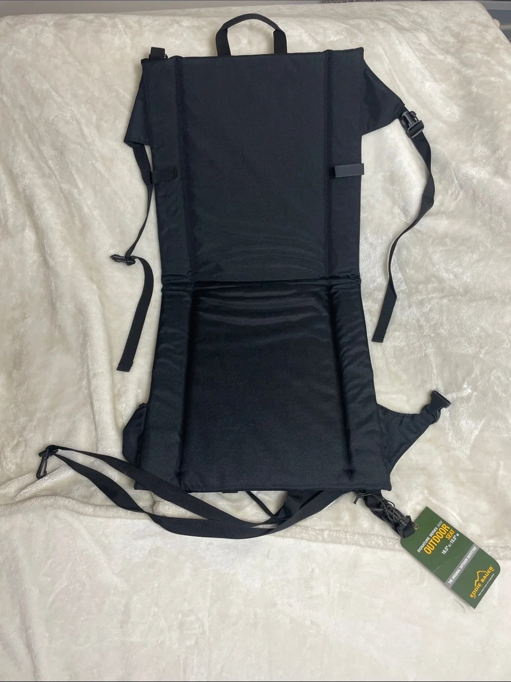 Eddie Bauer Black Foldable Outdoor Seat Messenger Bag